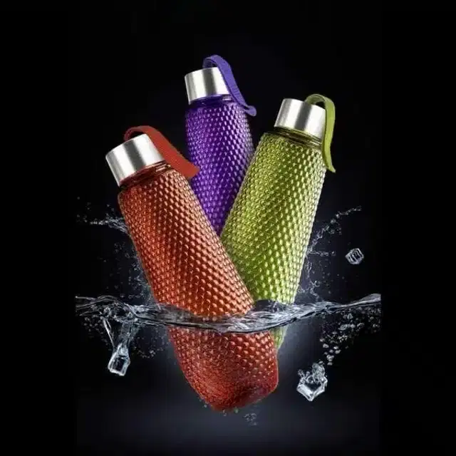 Plastic Water Bottle, Pack of 3, Multicolor, 1 L