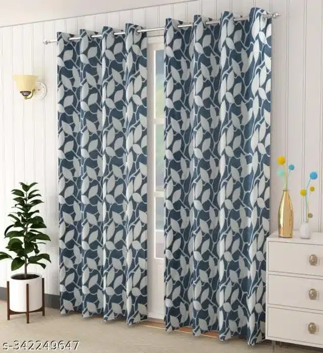 Polyester Curtain for Door, Multicolor, 5 Feet
