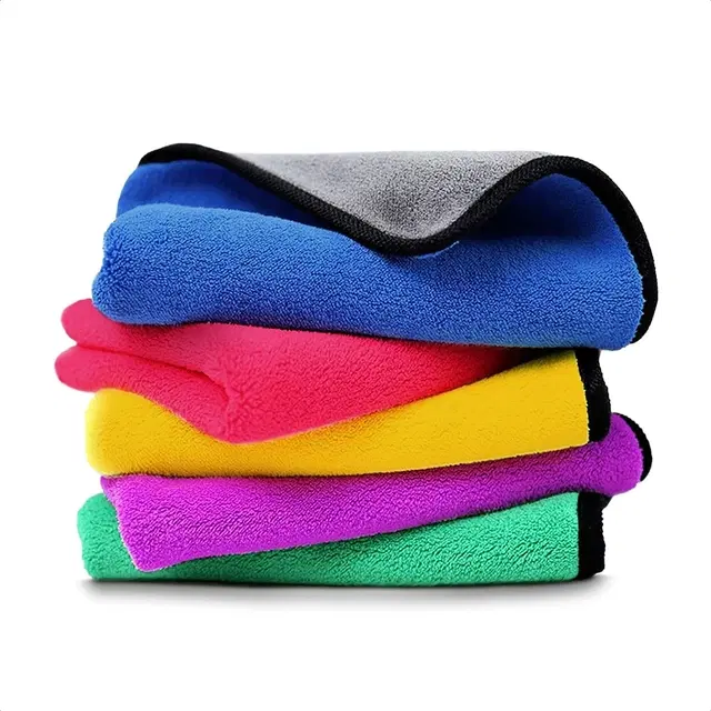 Neekshaa Microfiber Towel, Multicolor, 40x40 cm, Pack of 5
