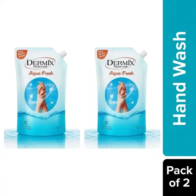 Dermix Hand Wash Aqua 2X750 ml (Pack of 2)