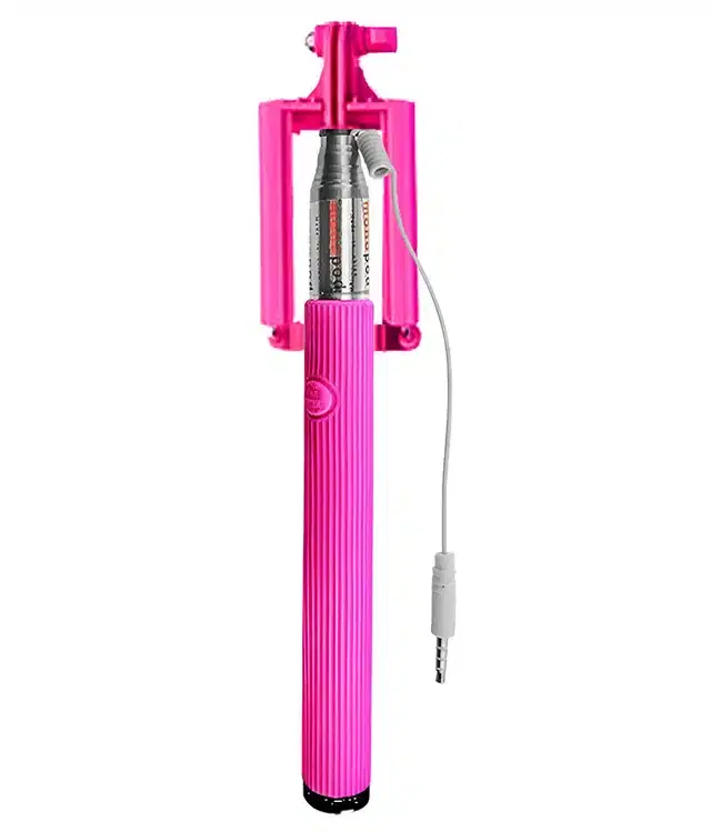 ABS Selfie Stick with Aux Cable, Assorted