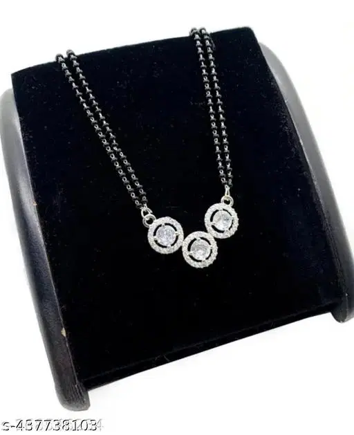 White Multiple Strand Mangalsutra for Women (Free Size)