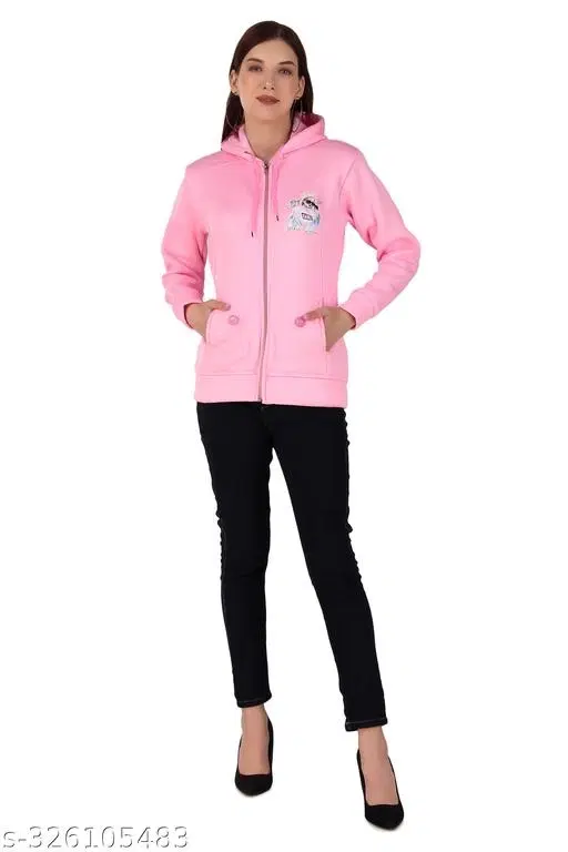 Polyester Sweater for Women (Pink, M)