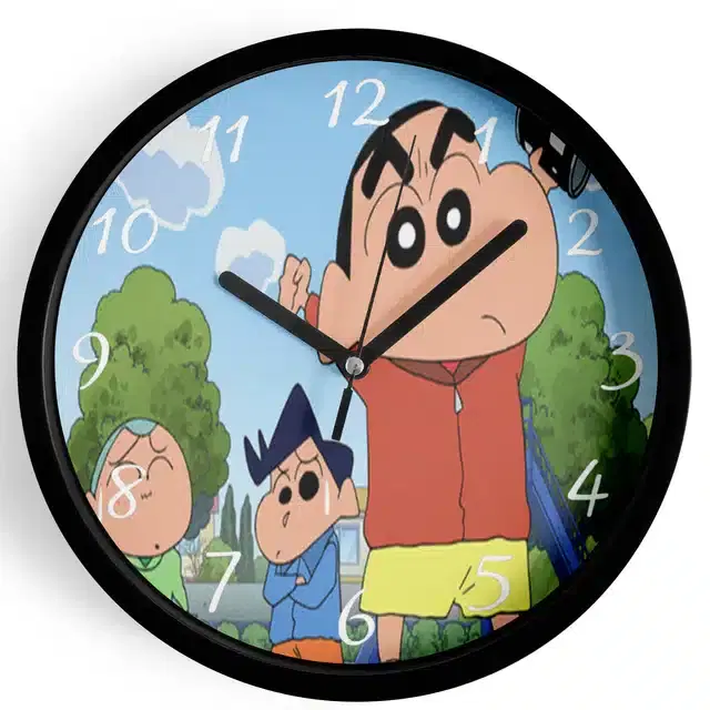 Shinchan Analog Wall Clock, Multicolor, 7 Inches