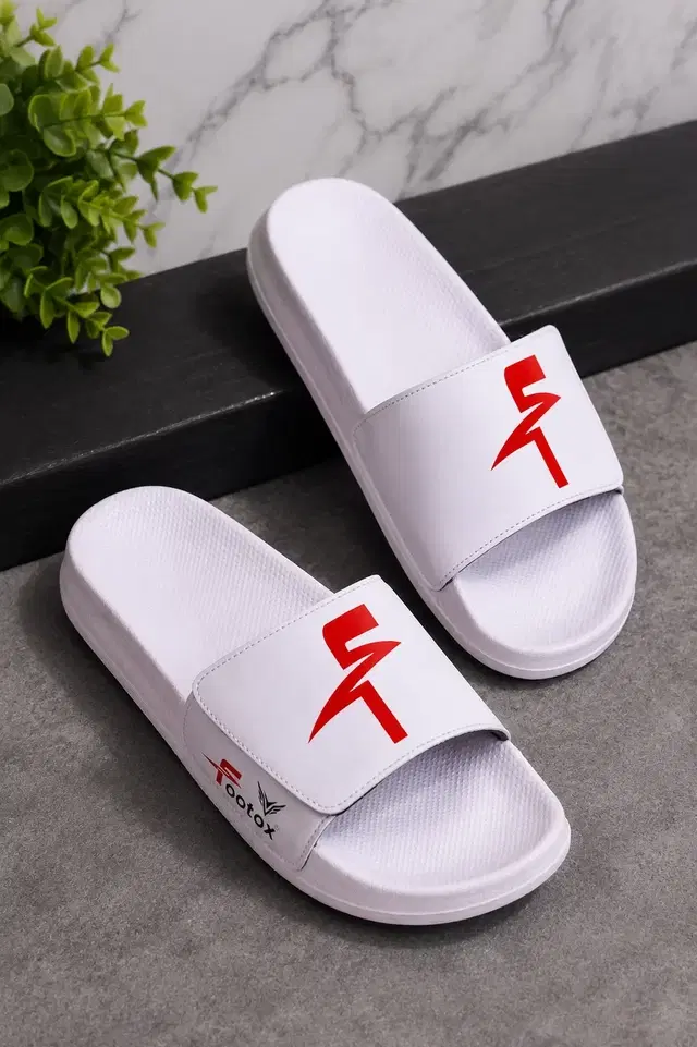 Sliders for Men (White, 6)