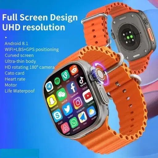 Silicone T800 Ultra Smartwatch, Orange