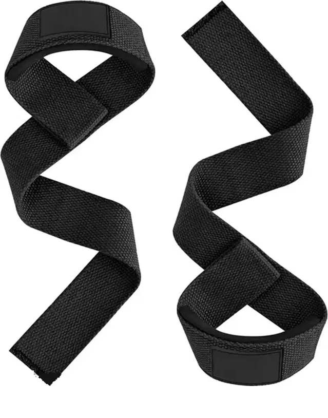 Weight Lifting Straps and Wrist Support, Black, Set of 1