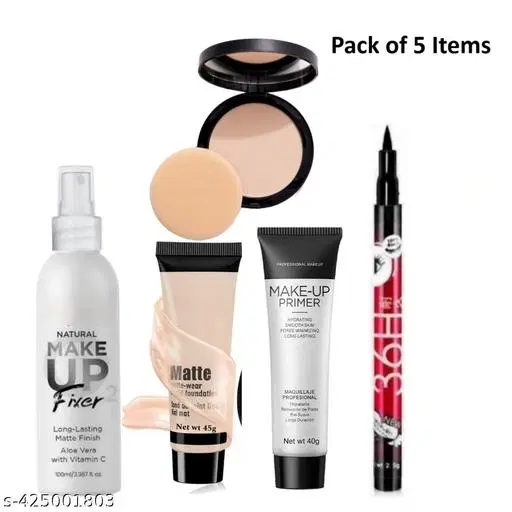 Oil Free Makeup fixer,Foundation,Primer,Compact powder,Eyeliner