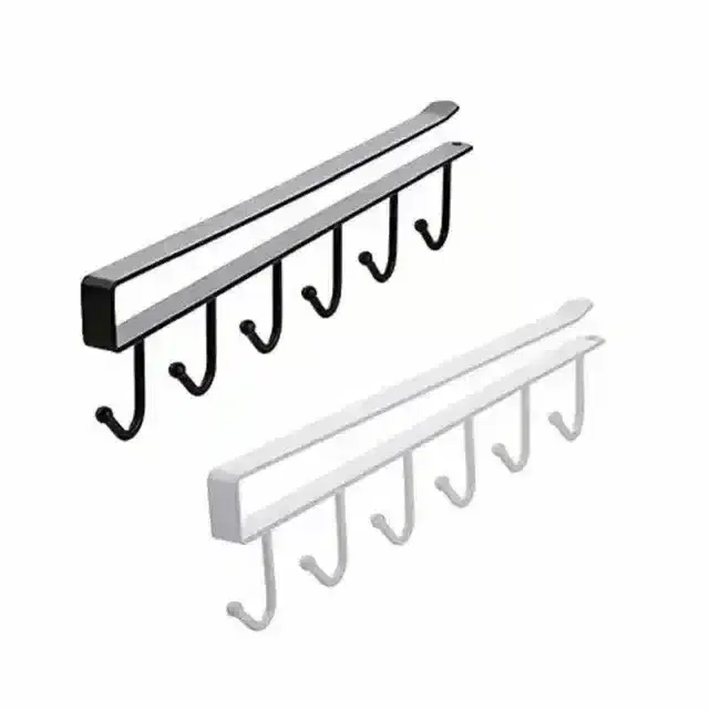 Pallavi Trading Multifunctional 6 Metal Door Hook Organiser, 2 Pc