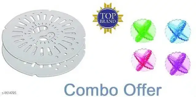 , 2 Pcs Washing Machine Spin Cover with, 4 Pcs Washing Balls, Multicolor, Set of 2