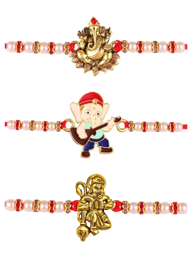 Designer Cartoon Characters Rakhi for Kids, Multicolor, Pack of 3