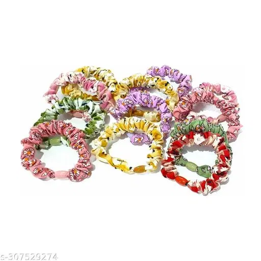 Everyday Scrunchies for Women (Multicolor, 3 Pcs)