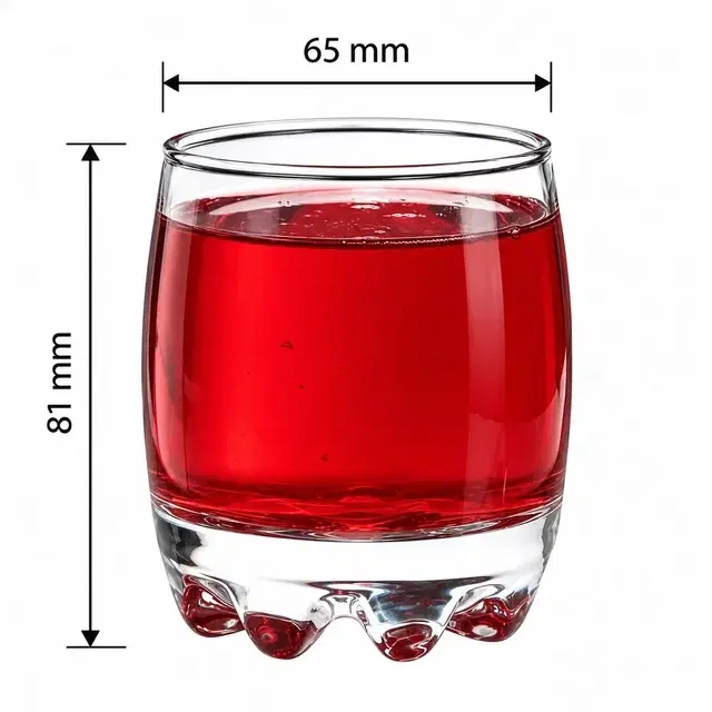 Yera Prima Belleza Juice Glass, 215 ml, Set Of 6 – Decorative Juice Glasses