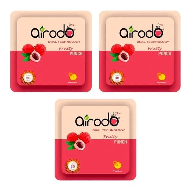 Airodo Pocket Freshner - Fruity Punch (Pack of 3)