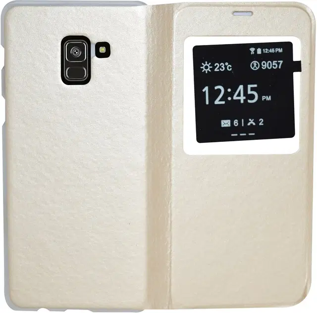 Flip Mobile Cover for Samsung A8+ Plus - A730F, Multicolor