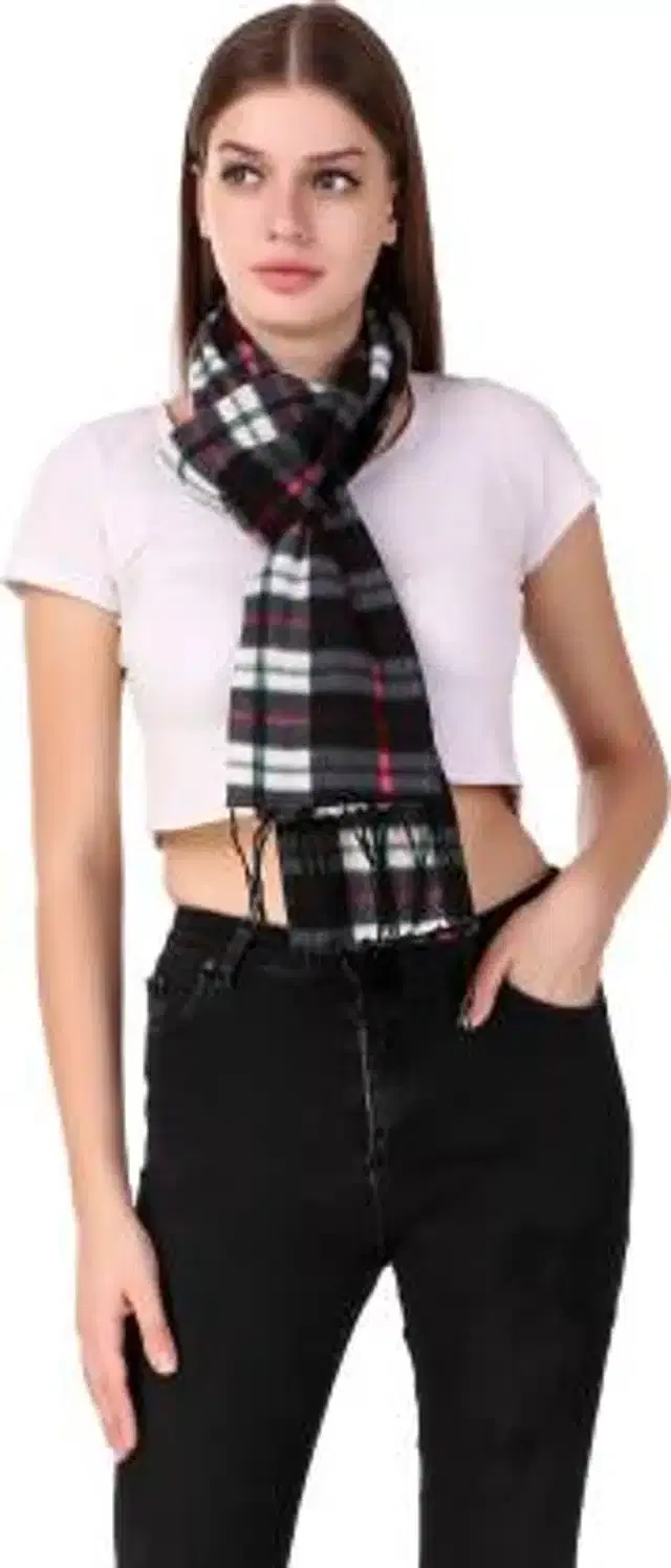 Checkered Muffler for Unisex (Black)