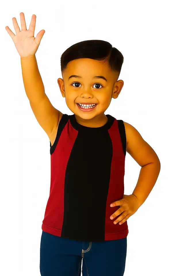 Cotton Solid Innerwear for Boys, Black (13-14 Years)