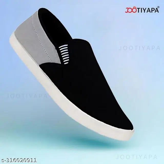 Loafers for Men (Grey & Black, 6)