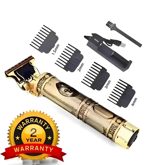 Rechargeable Professional Hair Trimmer for Men, Gold