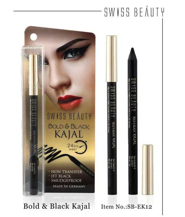Lenon Beauty 24 Hours Bold and Black Smudge Proof Kajal, S-105