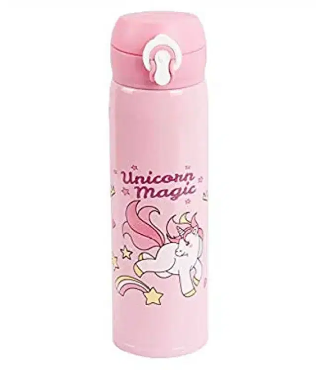 Unicorn Water Bottle for Kids, Pink, 500 ml
