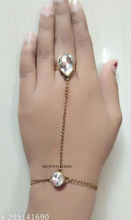 Alloy Bracelets for Women & Girls, White