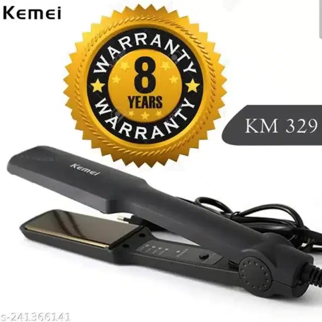 Plastic Hair Straightener, Black
