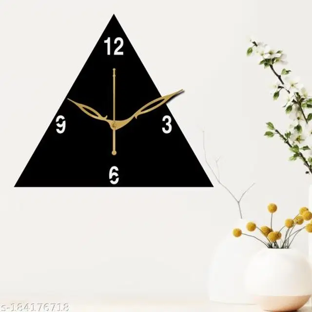 Wooden Wall Clock, Black