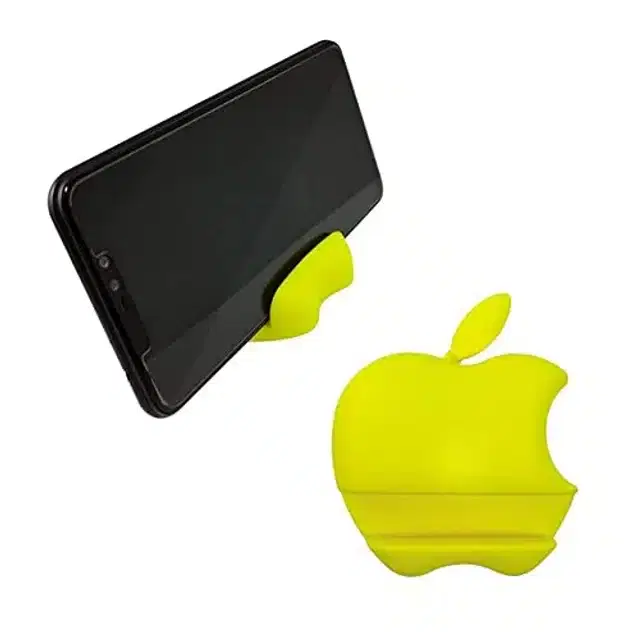 Apple Shape Desktop Mobile Holder, Yellow