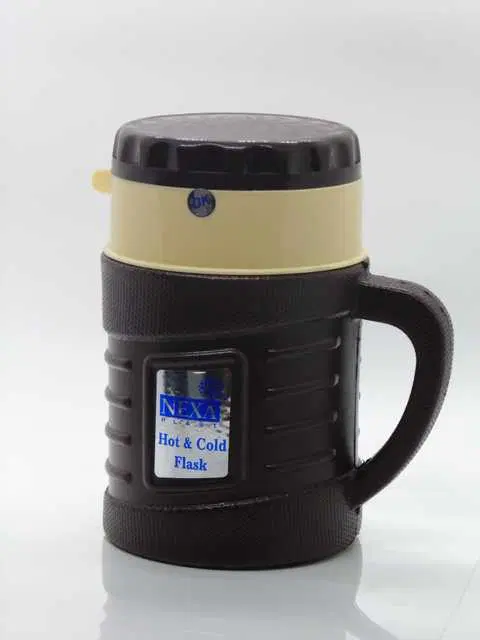 UNICEPT Unbreakable Insulated Classic Thermos Flask with Stainless Steel Inner Long Time Hot and Cold for Tea and Coffee, Brown, 800 ml, U-48