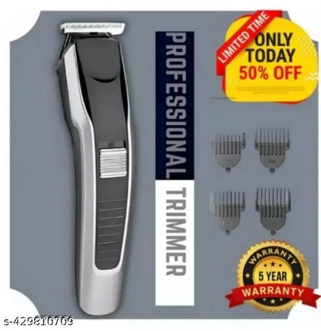 Rechargeable Trimmer for Men, Black