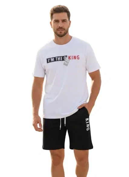 Polyester Printed Co-Ord Set for Men, Multicolour (S)