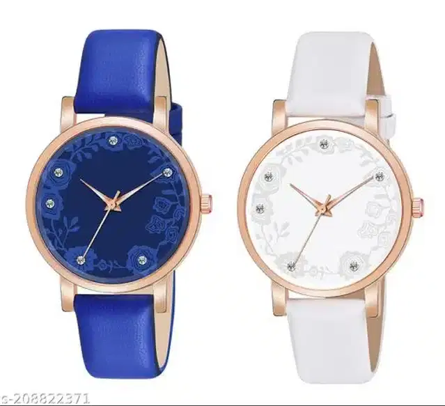 Analog Watch for Women, Pack of 2 (Multicolor)
