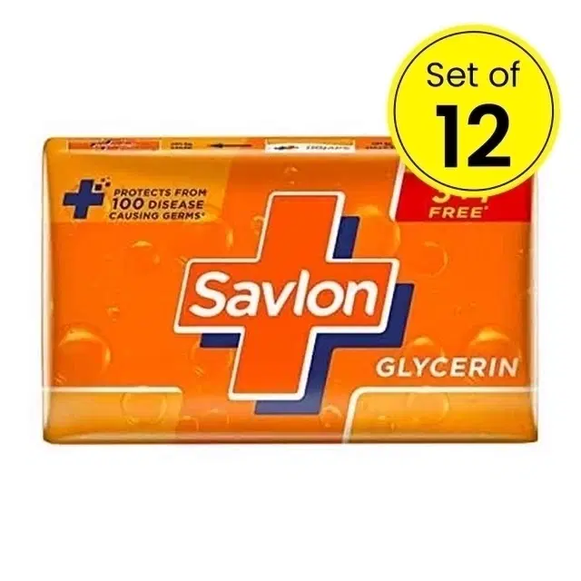 Savlon Glycerine Soap 45.5 g (Pack of 4X3 Pc) =12Pcs)