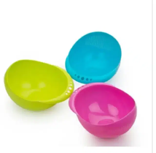 Plastic Food Strainer, Multicolor, Pack of 3