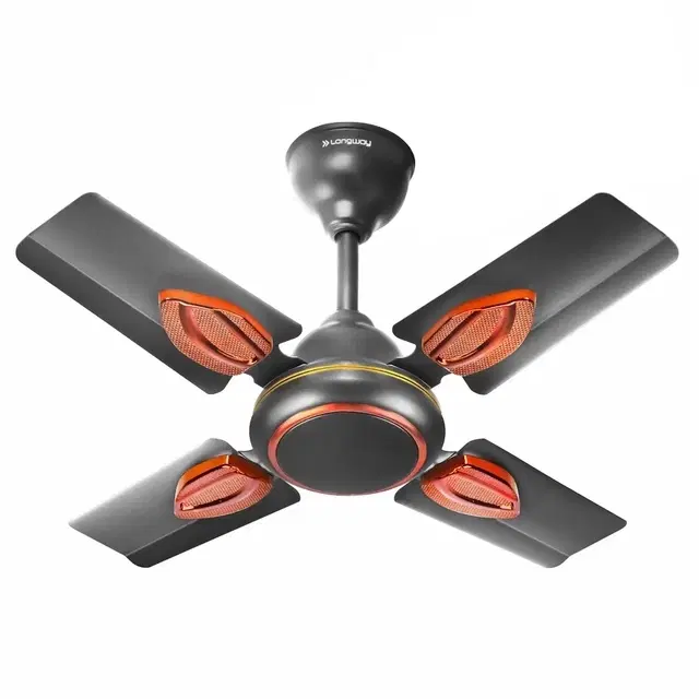 Longway Kiger P1 600 mm 4 Blade Ceiling Fan, Ultra High Speed | Smoked Brown |