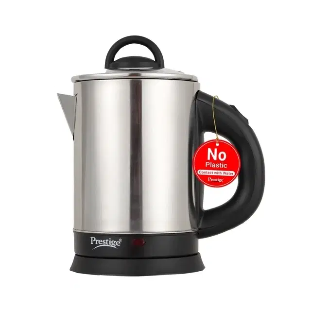Prestige 1.7 L Pkgss Stainless Steel Electric Kettle | 1350 Watts | Glass Lid With Heat Resistent Handle | Single Touch Lid Locking |Automatic Cut Off | Silver