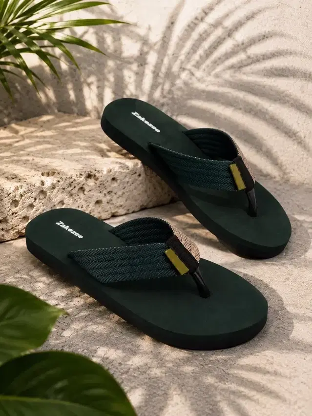 Extra Comfort Slippers for Men (Green, 6)