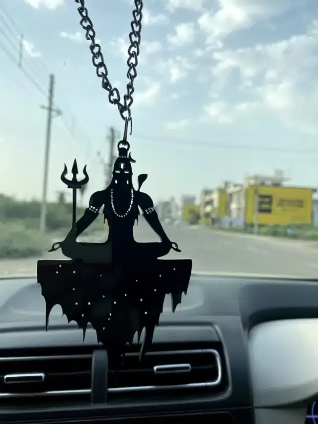Religious Hangings for Car, Black, 4x3 inches