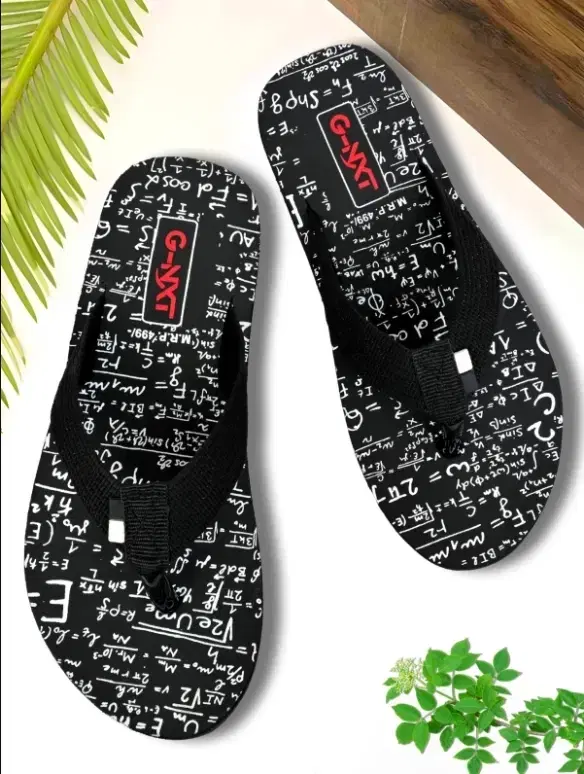 Slippers for Men (Black, 8)