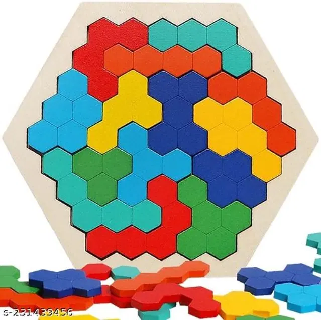 Wooden Puzzle for Kids, Multicolor