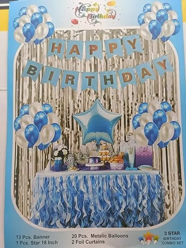 Birthday Decoration Kit, Multicolor, Set of 1