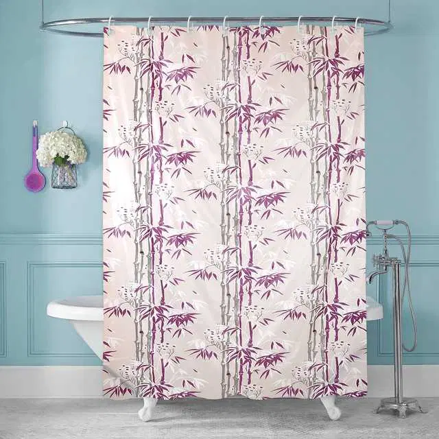 E-Retailer PVC Waterproof Shower Curtain, Purple, 84X54 Inches, SPM-6