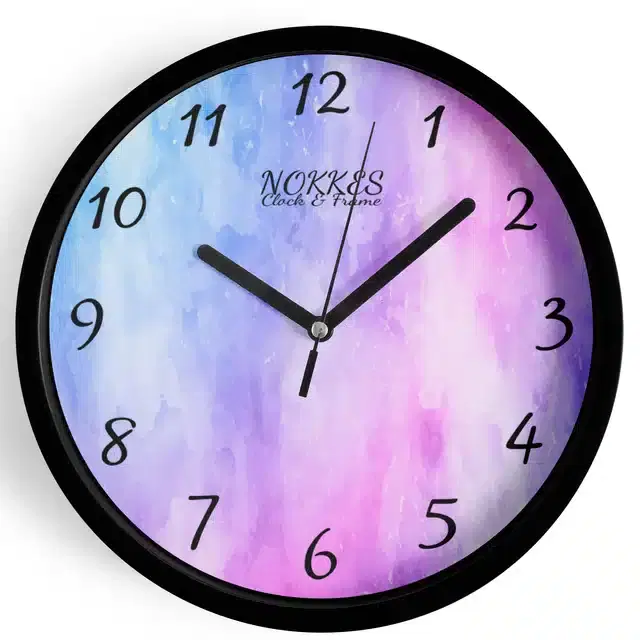 Plastic Printed Wall Clock, Multicolor, 7 Inches