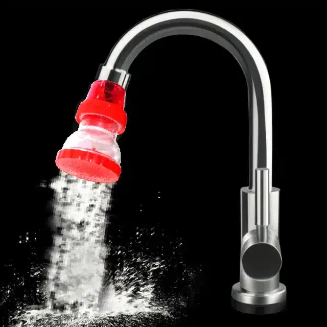 360 Degree Shower Faucet, Red