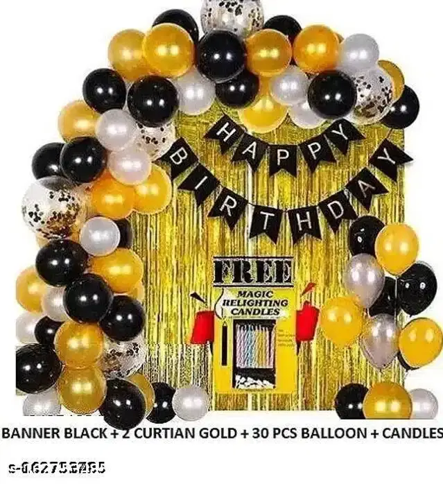 Birthday Party Decoration Kit, Multicolor, Set of 34