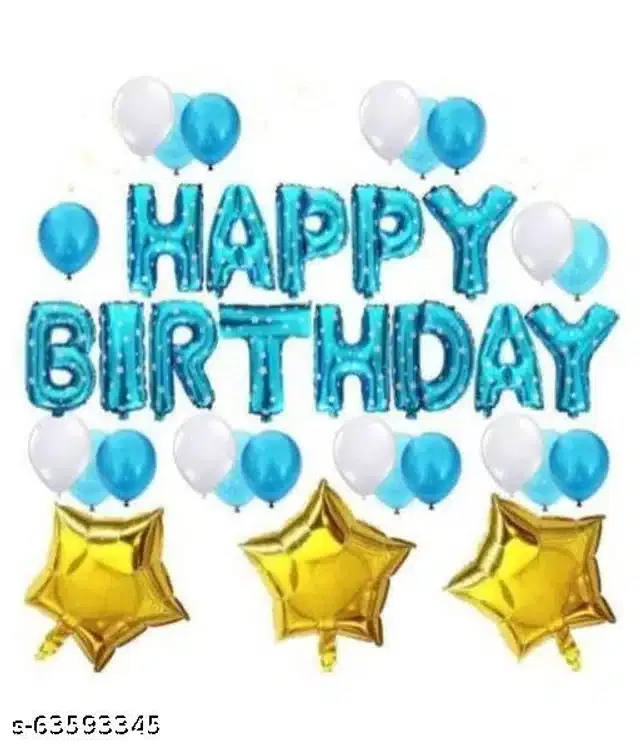 Birthday Party Decoration Kit, Multicolor, Set of 46