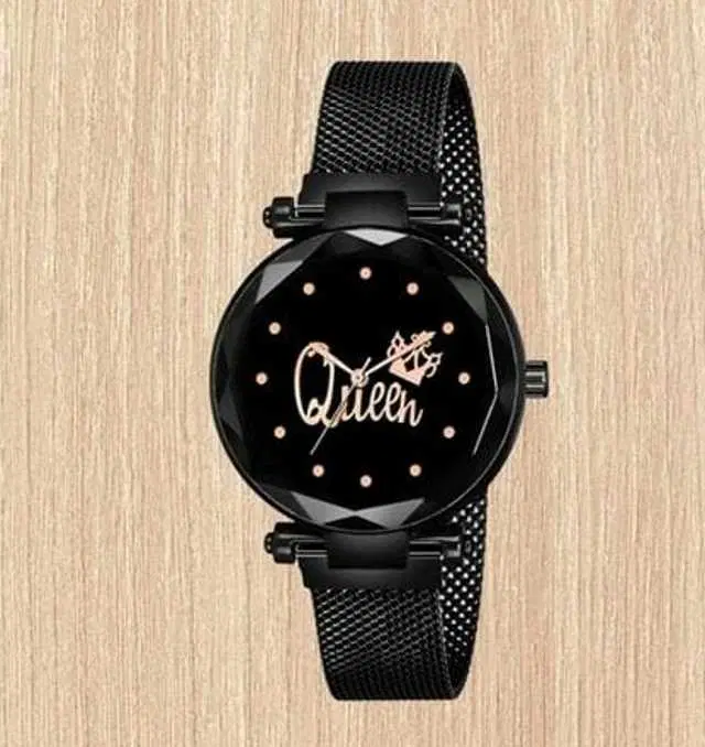 Analog Watch For Womens (Black) (WS-108)