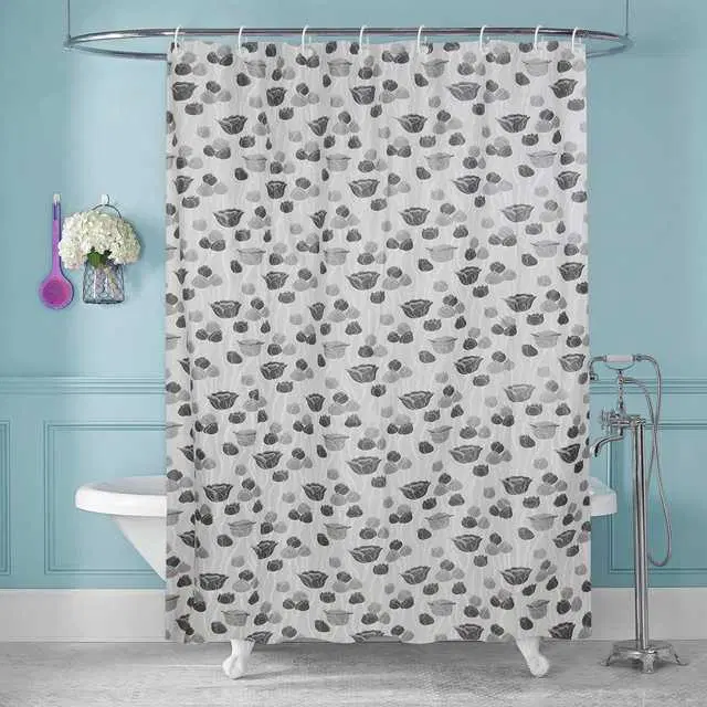PVC Waterproof Shower Curtain, Grey, 84X54 Inches, SPM-28