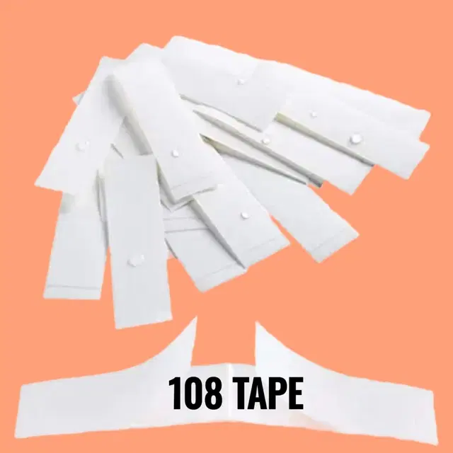 Acrylic Film Clothing 108 Double Sided Tape Strips, Transparent, Set of 1